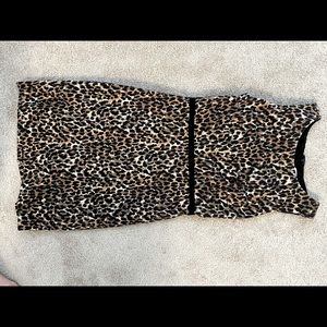 Loft leopard print dress size 2